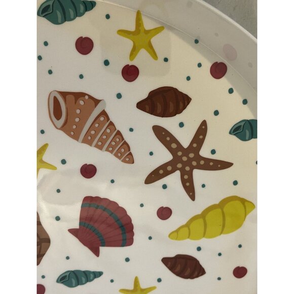 Temptations By Tara Melamine Multicolor Seashells Tailgate Summer Beach Party - Picture 7 of 7